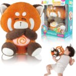 auby Soothe n’ Cuddle Panda Baby Soothing Toy – White Noise Machine & Lullabies, Plush Comfort with Rhythmic Breathing, Removable Sound Box for Easy Wash, Newborn Gift