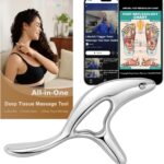 lifechill Trigger Point Massage Tool for Deep Tissue Massage & Gua Sha, Muscle Scraper Tool for Full Body Pain Relief, Thumb Saver Acupressure Tool, FSA HSA Eligible
