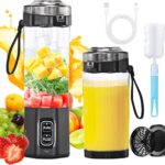 Portable Blender for Smoothies, 24oz Mini Blender for Shakes and Smoothies W/Pulse Blend and Protection Design for Home, Personal for Home, Travel