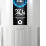 Shark Air Purifier for Home, Clean Sense, for Bedroom, Nursery, Home Office, Dorm, HEPA-Exceeding Filter, Captures Pollutants, Pet Dander, Dust, Odor, Smoke, and More, HP102PET, White