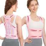 Fit Geno Back Brace Posture Corrector for Women, Shoulder Straightener, Adjustable Full Back Support, Upper and Lower Back Pain Relief – Scoliosis, Hunchback, Hump, Thoracic, Spine Corrector (Medium)
