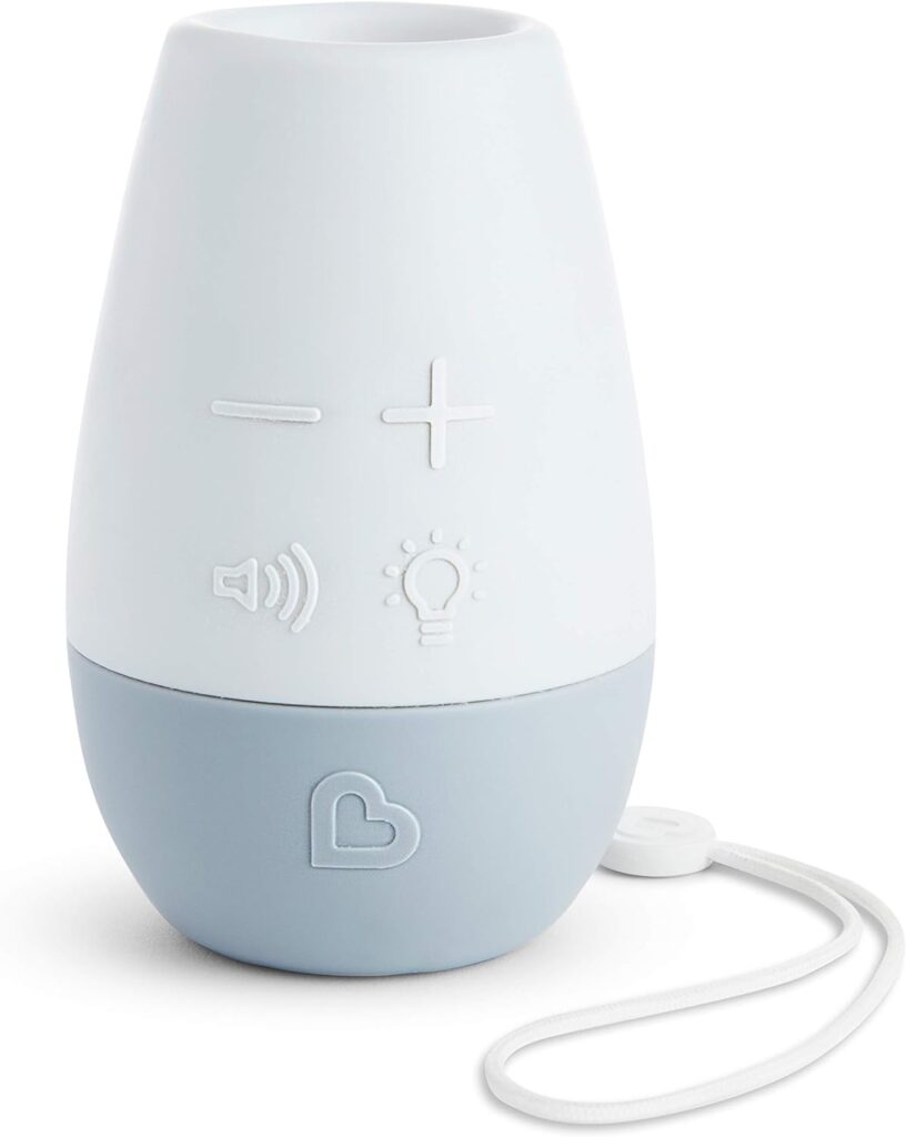 Munchkin Shhh… Baby Sleep Soother White Noise Sound Machine and Night Light, Portable for Travel, Blue