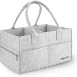 Baby Diaper Caddy Organizer, Portable Baby Essentials Storage Basket Bin for Changing Table,Car Shower Basket for Newborn Boy and Girl, Best Shower Gift for New Mom