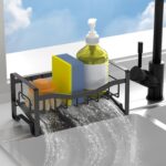Maifan Stainless Steel Kitchen Sink Caddy Organizer with Auto Drain Tray, Sponge Holder for Countertop Storage