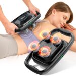 BOB AND BRAD A1 4-Head Massage Gun Deep Tissue, FSA Eligible/HSA Eligible, 4X Pain Relief Efficiency, Replaceable Massager Heads & Plate, Electric Percussion Massage Gun Tool for Back, Leg, Muscle