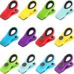 12 Pack Chip Clips, Magnetic Bag Clips with Airtight Seal for Chips, Bread, Snacks, Fridge Organizer Kitchen Storage Clips Multicolor
