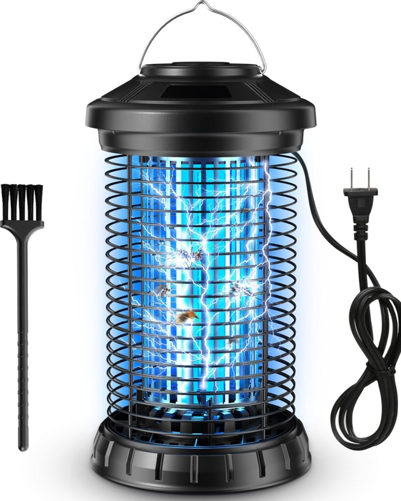 Bug Zapper Outdoor Mosquito Repellent Outdoor Patio Insect Zapper 4200V Indoor Fly Trap Bug Repellent Mosquito Trap Killer for Home, Patio, and Backyard, CA-Blue B4
