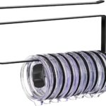 Tumbler Lid Organizer, Horizontal Tumbler Lid Storage Hook Up to 10 Lids, Space Saving Cup Lid Holders Under Cabinet Tumbler Lid Hook for Kitchen Organizer and Storage,Hanging Paper Towel Rack Hanger