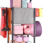 Yoga Mat Storage Rack Home Gym Equipment Workout Equipment Organizer Yoga Mat Holder for Dumbbell,Kettlebell and More Gym Accessories Gym Essentials Women Men Fitness Exercise Equipment Organization