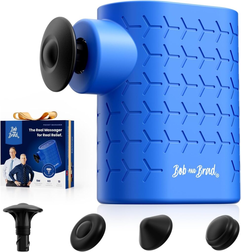 BOB AND BRAD P5 Mini Massage Gun, Pocket-Size Massager for Travel, Ultra-Small Portable Massage Gun for Back & Shoulder Daily Comfort, FSA Quiet Massager HSA Eligible, Gift for Family, Only 0.49 lb