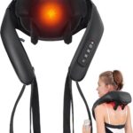 Shiatsu Back and Neck Massager, Cordless Shoulder Massager with Heat, Electric Deep Tissue 3D Kneading Massage Pillow for Shoulder, Leg, Body Muscle Pain Relief, Gifts for Men Women