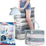 TAILI 6 Pack Vacuum Storage Bags, Jumbo Cube (31x40x15 Inch), Extra Large Vacuum Seal Bags for Clothing, Comforters, Blankets, Bedding, Closet Organization Space Saving, Cream