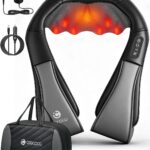 CooCoCo Shiatsu Neck Massager, FSA Eligible Kneading Back Massager with Heat, Gifts for Women Men, Deep Kneading Electric Massage Pillow, HSA Massagers for Back and Neck Shoulder, Gifts for Christmas
