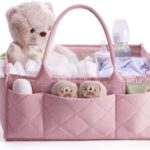 CEI-CEI Baby Diaper Caddy Organizer with Removable Dividers, Large Portable Nursery Storage Basket for Newborn Essentials, Changing Table and Car Organizer, Gift for Baby Shower