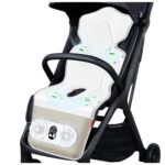 TRELC Baby Stroller Cooling Pad with 2 Fans, 3 Speeds Cooling Cushion, 10000mA Rechargeable Battery, Timer Setting, Breathable & Washable Cooling Pad Liners for Stroller Crib Summer Baby Essentials