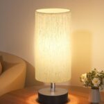 Small Table Lamp for Bedroom – Bedside Lamps for Night Stands, Minimalist Nightstand Light Lamp, Desk Lamps for Living Room, Office, Dorm