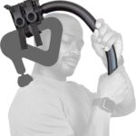 BackBadger Mini Massage Gun Holder for Hard to Reach Areas, Compact Extension Handle Extends Your Reach, for More Effective Upper-Body Pain Relief, Compatible with Most Massage Guns