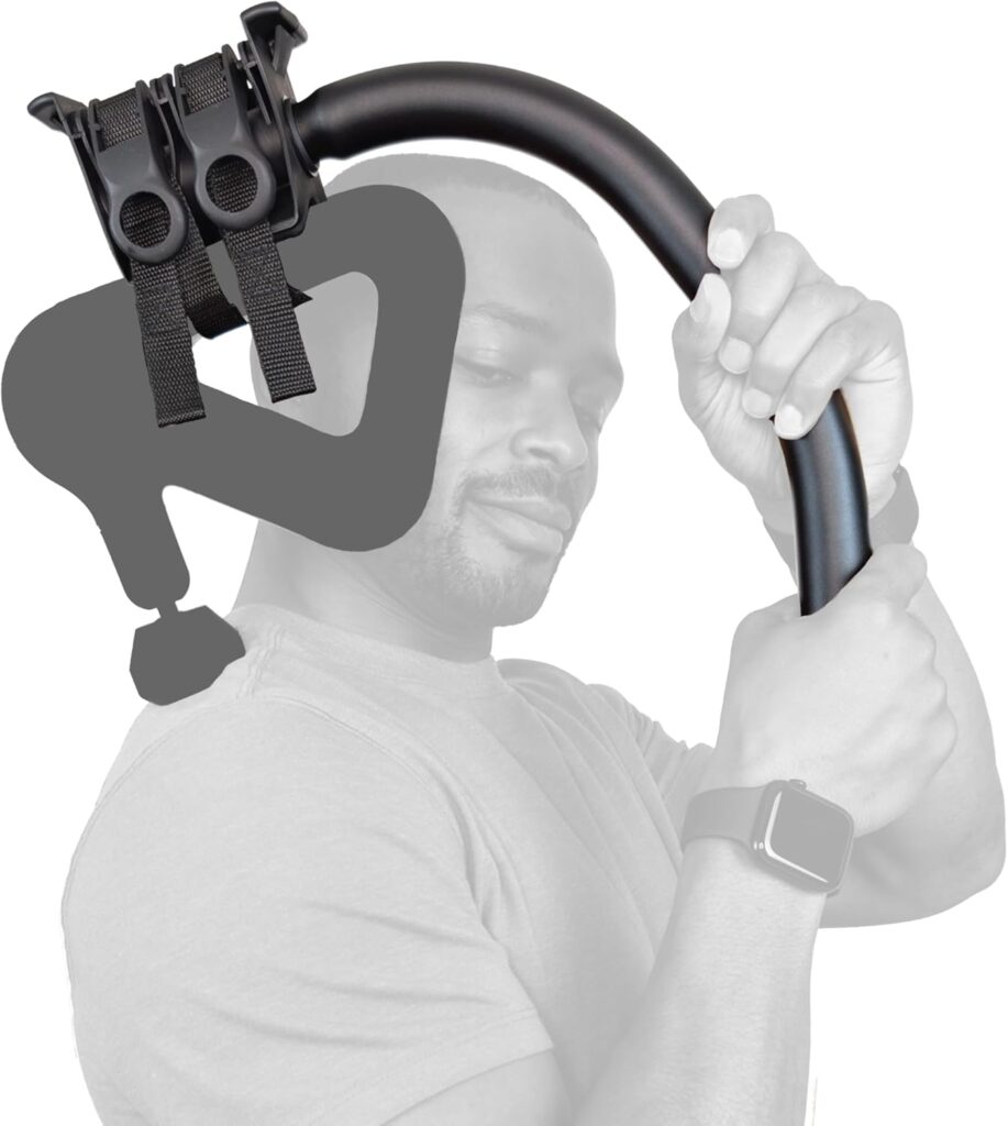 BackBadger Mini Massage Gun Holder for Hard to Reach Areas, Compact Extension Handle Extends Your Reach, for More Effective Upper-Body Pain Relief, Compatible with Most Massage Guns