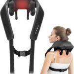 Nekteck Neck Massager, Cordless 6D Shiatsu Neck and Back Massager, Neck Massager for Pain Relief Deep Tissue, Ideal Gift for Men and Women, Ideal for Home, Office and Car, with Heat, Black