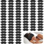 200 Pcs Eye Mask Seep Blindfold Eye Cover with Adjustable Strap, Blind Folds for Party Games Adult Play, Soft Eyes Masks Bulk for Team Building Travel Individually Wrapped Sleep Mask for Men Women