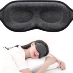 MZOO Luxury Sleep Mask for Back, Side Sleeper, Complete Light Blocking Sleeping Eye Mask Night Blindfold, 3D Zero Pressure & Spacious for Lash Extensions, Breathable Soft Eye Cover Flight Nap Travel