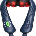 Beleduc Cordless Neck Massager for Pain Relief Deep Tissue, Shiatsu Neck and Back Massager with Heat, Portable Kneading Shoulder Massager, Gifts for Men Women Dad Mom
