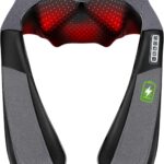 Neck Massager, Shiatsu Cordless Shoulder Massagers with Heat, Upgraded 4D Deep Tissue Kneading, Rechargeable Back Massage for Neck, Shoulder, Back, Legs, Whole Body, Gifts for Men Women (grey)