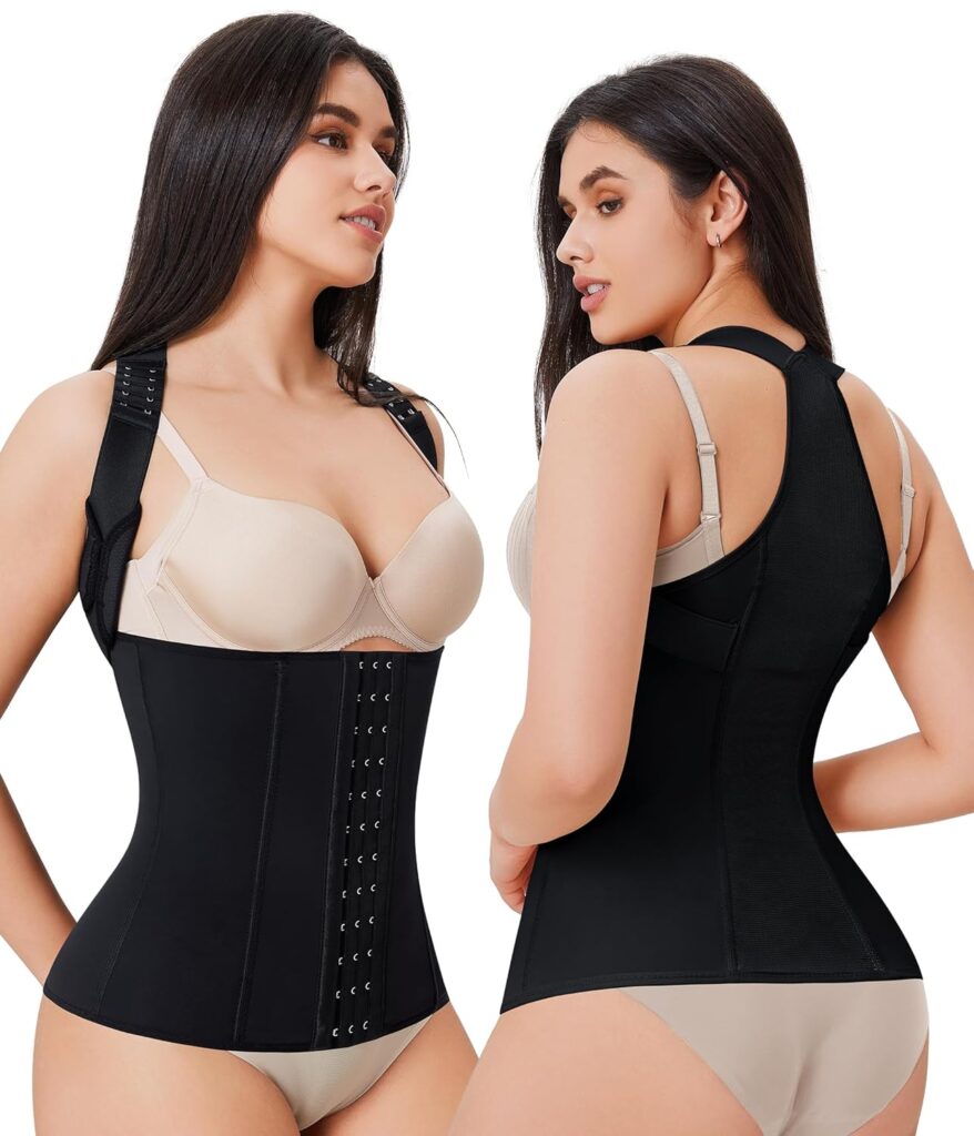 URSEXYLY Back Brace Posture Corrector for Women Adjustable Full Back Support Shoulder Straightener Upper and Lower Back Pain Relief(Black,M)