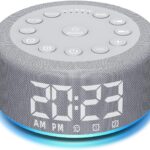 Sound Machine Alarm Clock Brown Noise White Noise Machine Night Light with Dual Alarms Backup Battery 30 Sleeping Sounds for Baby Kids Adults 32 Level Volume 5 Timers 15 Wake Up Sounds Memory Function