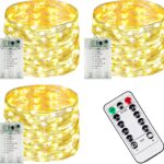 3-Pack 78FT 240 LED Fairy Lights Battery Operated with Timer & Remote, Waterproof Twinkle Lights Indoor Outdoor 8 Modes for Bedroom Centerpiece Wedding DIY Party Christmas Classroom Dorm Decoration