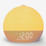 Sunrise Alarm Clock White Noise Sound Machine for Bedroom | Natural Wake-Up Light with 30 Soothing Sleep Aids, Bluetooth Speaker, Dimmable Clock, Screen-Free Design for Baby Adults Kids-Yellow