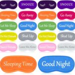 Eurzom 20 Pieces Funny Eye Sleeping Mask Bulk with Adjustable Strap Blackout Eye Sleep Mask for Night Blindfold Cover for Women Men(Bright Colors)