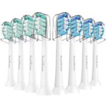 Replacement Toothbrush Heads Compatible with Philips Sonicare and More Click-on Handles 8 Pack White