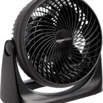 Amazon Basics Air Circulator Fan, Desk Fan for Bedroom, Home and Office, With 90-Degree Tilt Head, 3 Speed Settings, Lightweight (3 LBS), 35 Watts, Black, 11.1″W x 6.3″D x 10.9″H