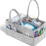 Acorn Baby Diaper Organizer Caddy Bag – Large Felt 15x9in Car and Nursery Organizer and Baby Diaper Caddy Organizer