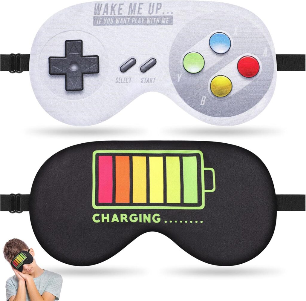 2 Pcs Sleep Eye Mask, Guys Blackout Sleeping Mask for Kids Adult Children’s Travel Eye Mask Eye Cover Blindfold for Game