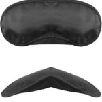 Eye Mask Sleep Masks Sleeping Mask Blindfold Eye Cover Team Building Games Party with Nose Pad and Adjustable Strap for Women Men Kids 4 Layers Black (30 Pack)
