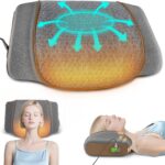 3 in 1 Neck Massager Pillow with Heat,Vibration & Airbag Traction – Neck Stretcher with Auto/Manual Modes, 30-Min Timer – Cervical Massage Pillow for Neck Relaxation and Decompression
