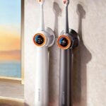 RANVOO [Vibrating & Flossing 2-in-1 Bubble Sonic Electric Toothbrush, 100% Plaque Removal, White for Adult Protect Gum Orthodontic Teeth Clean Rechargeable Gift with 2 Soft Brush Heads White