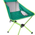 Cascade Mountain Tech Outdoor High Back Lightweight Camp Chair with Headrest and Carry Case – Green