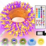LitHome Color Changing Halloween Lights, 34 Colors 66Ft 200 LED Christmas String Lights with Remote Timer, Connectable Plug in Christmas String Light Outdoor for Xmas Tree Indoor Party Fall Decoration