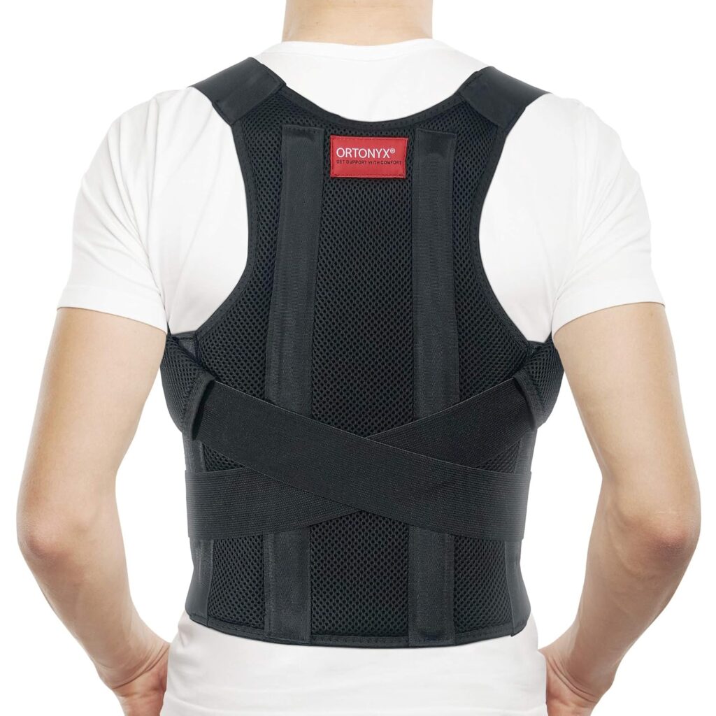 ORTONYX Comfort Posture Corrector for Men and Women Clavicle and Shoulder Support Back Brace, Fully Adjustable / 656A-X-Large