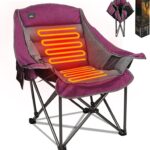 Northroad XL Heated Camping Chair, Oversized Heated Chairs,Portable Folding Heated Lawn Chair W/3 Control Levels for Outdoor Hiking, Picnics, Heavy-Duty 400-lbs Capacity, (Battery NOT Included)
