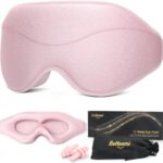 Sleep Mask, Premium Eye Mask for Sleeping, Total Blackout, Super Soft Comfort, Adjustable Fit, Upgraded 3D Ergonomic Designed Sleeping Mask for Home, Office, Travel, Meditation, Yoga, Pink