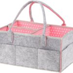 Baby Travel Diaper Wipes Bag Nursery Organizer with Changing Station Mat Pad – Pink