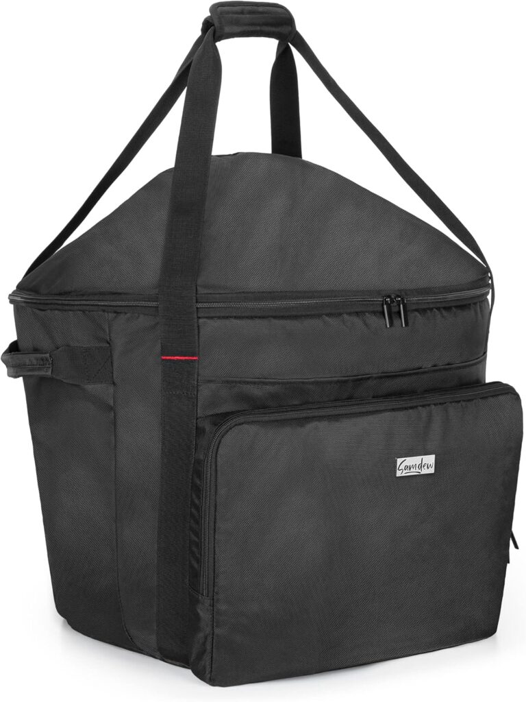 SAMDEW Portable Grill Carry Bag Compatible with Weber Jumbo Joe 18 Inch Charcoal Grill, Grill Cover Compatible with Jumbo Joe 18 in Portable Grill, with Pocket and Handle, Bag Only (Patented Design)