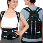 Posture Corrector for Men and Women, Adjustable Upper Back Brace, Comfortable Shoulder Support for Spine Alignment, Posture Training and Daily Wear Under Clothes (Small 26.8‘’-33.5‘’)