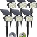 WELALO Solar Spot Lights Outdoor, 6 Pack/3 Modes Solar Landscape Spotlights, Adjustable Solar Powered Security Lights, IP65 Waterproof Wall Lights Solar Lights Outdoor for Walkway/Yard/Garden/Driveway