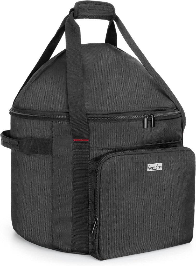 samdew Portable Grill Carry Bag Compatible with Weber Smokey Joe 14-Inch Portable Grill, Grill Cover Compatible with Smokey Joe Premium 14-Inch Grill, with Pocket & Handle, Bag Only (Patented Design)