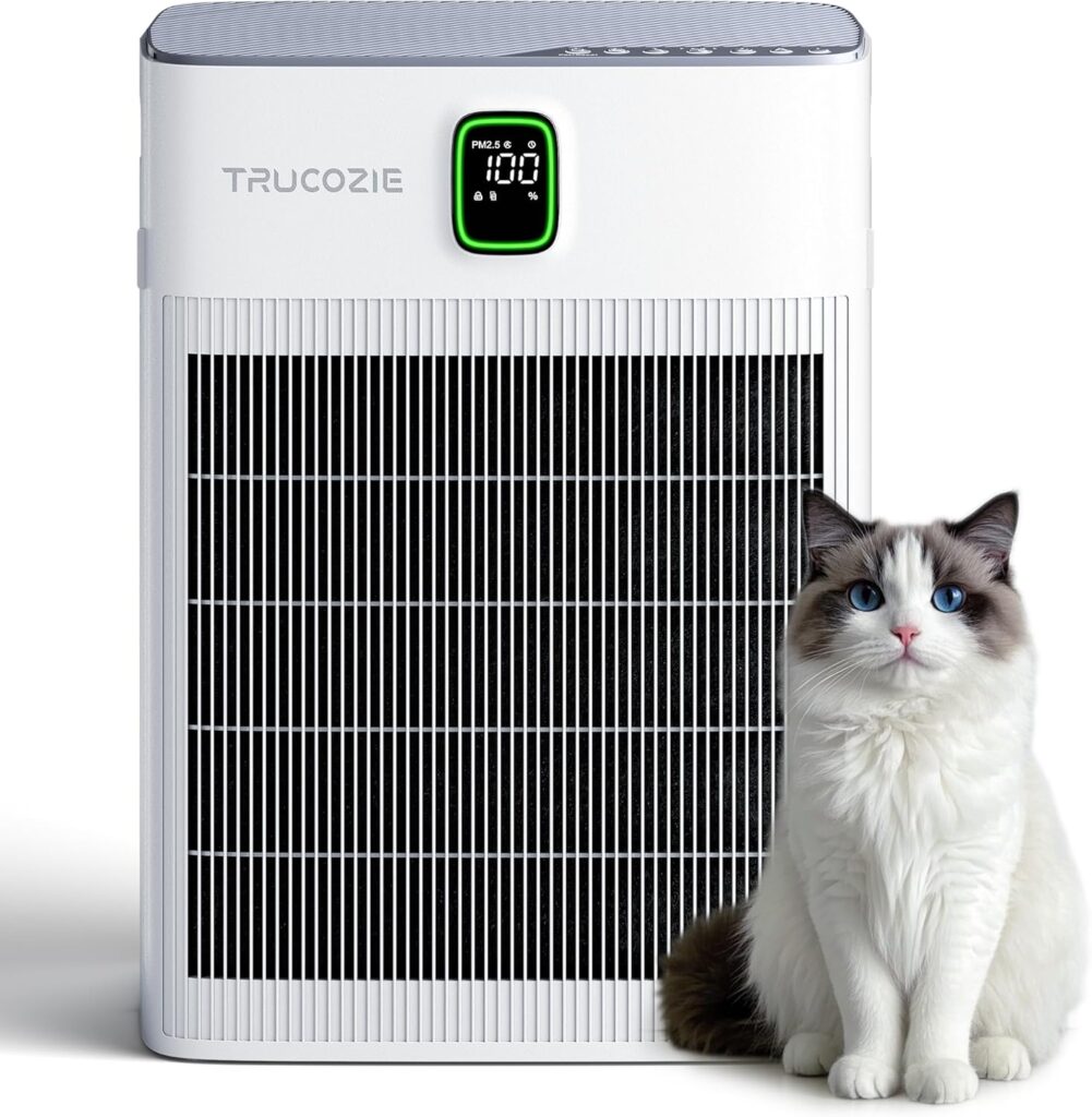 T554 Air Purifier for Home Up to 2000 Ft² in 1 Hr with Washable Pre-Filter, Air Purifier for Home Pets with PM 2.5 Air Quality Display, Sleep Mode for Allergies, Dust, Smoke, White